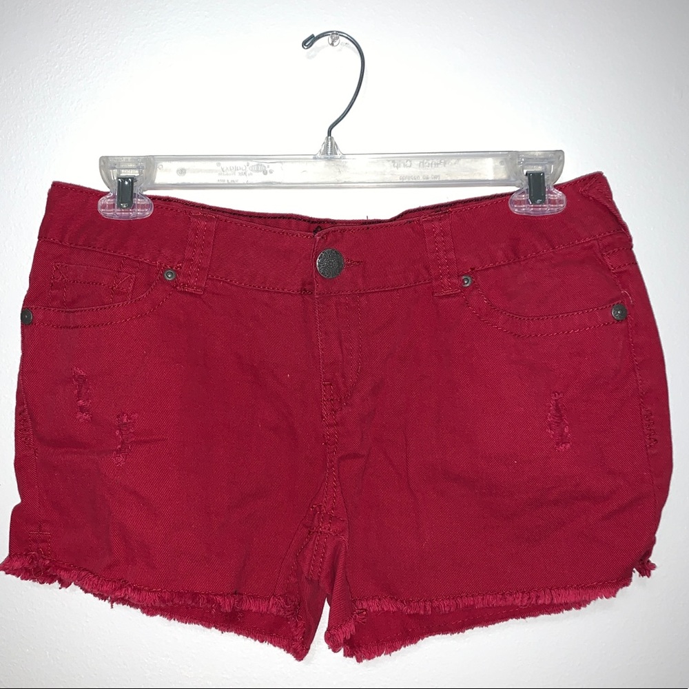Red Demin Shorts